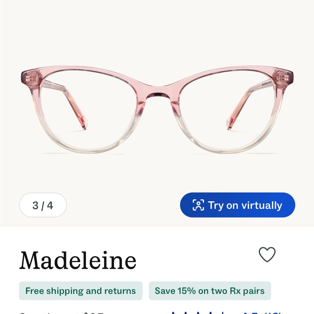 WARBY PARKER MADELEINE FRAMES - Picture 6 of 7